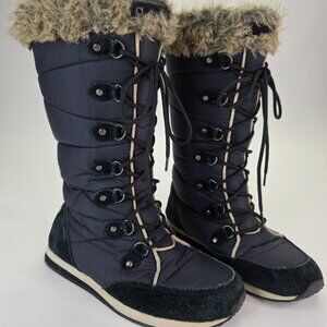 LL Bean Womens Snow Boots Tek 2.5 Waterproof Carrabassett Faux Fur 7
